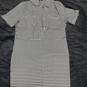Classic Black and White Skort Romper